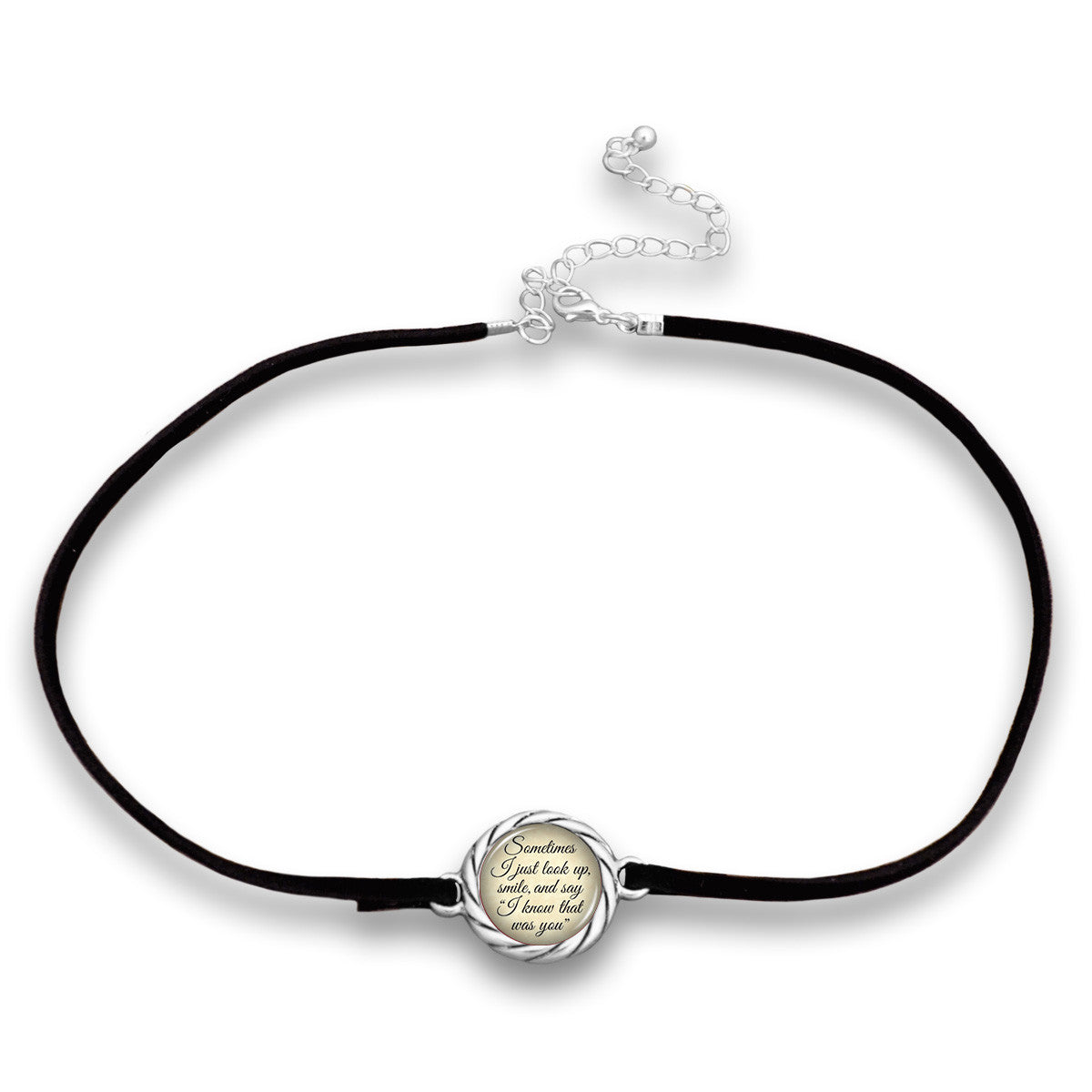 "I Know That Was You" Black Suede Choker Necklace