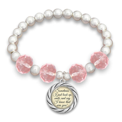"I Know That Was You"  Beaded Stretch Bracelet