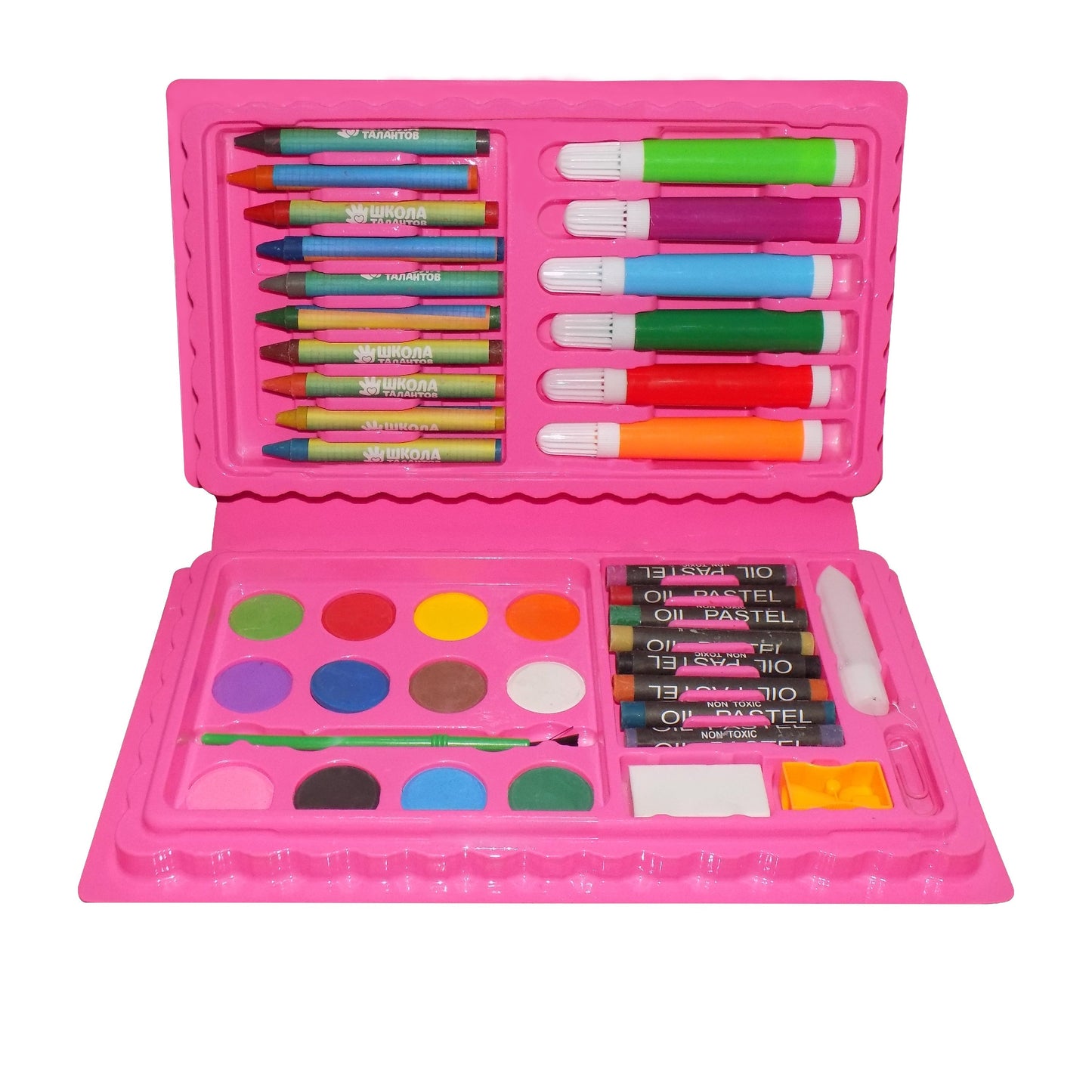 Art and Craft Color Kit (Crayons, Water Color, Sketch Pens) - 42 Pcs 