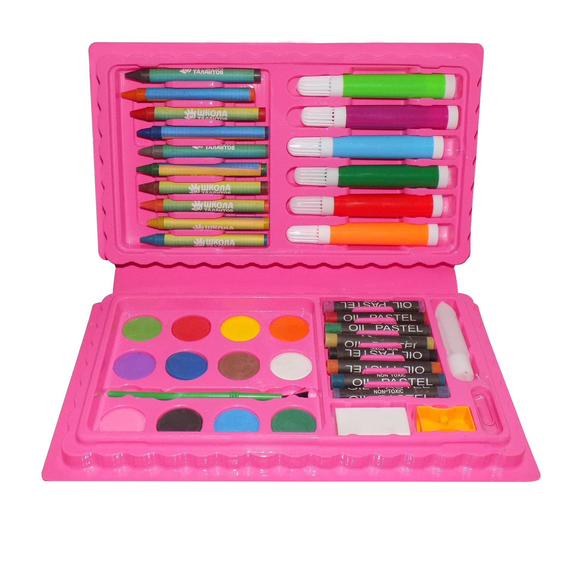 Art and Craft Color Kit (Crayons, Water Color, Sketch Pens) - 42 Pcs 