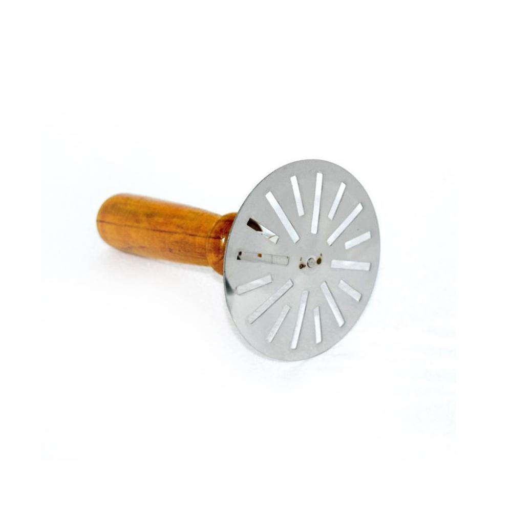 Stainless Steel Potato Masher, Pav Bhaji Masher with wooden handle 