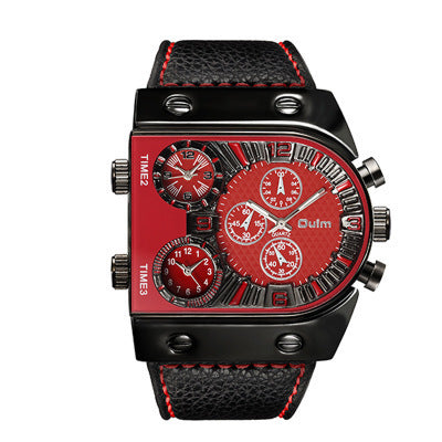 Oulm U Shape Quartz Multifunction Watch For Men 9315