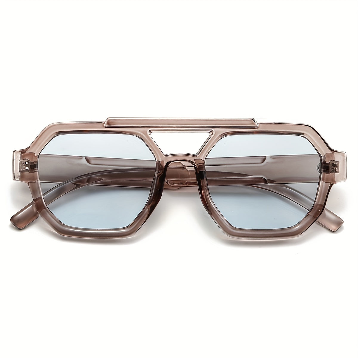 Retro Polygonal Flat-Top Sunglasses for Men & Women