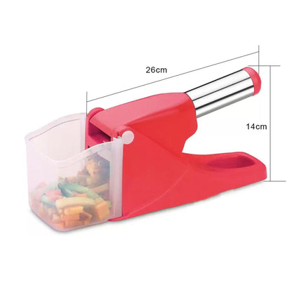 Virgin Plastic French Fry Chipser, Potato Chipser/Potato Slicer with Container 