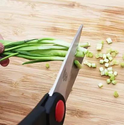 Kitchen Knife Set with Wooden Block and Scissors (5 pcs, Black) 