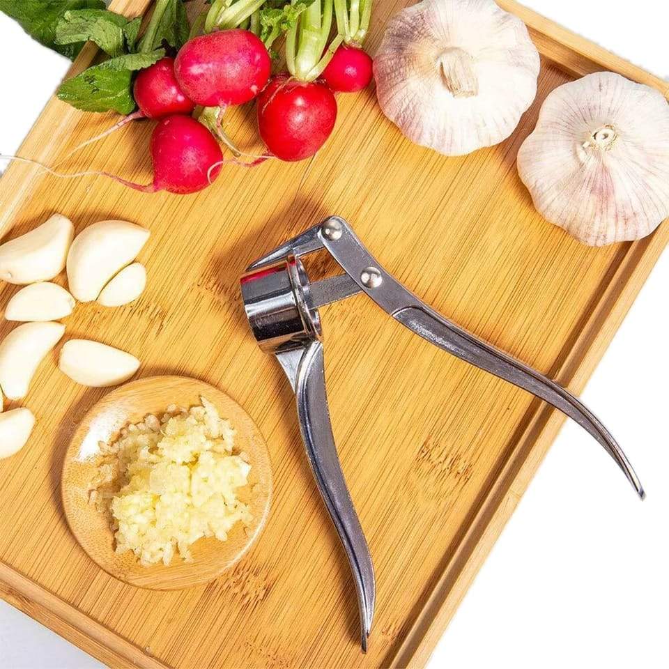 Stainless Steel Garlic Press Crusher,Crusher,Squeezer,Masher,and Lemon Juicer 