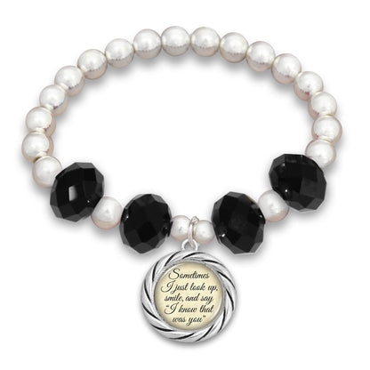 "I Know That Was You"  Beaded Stretch Bracelet