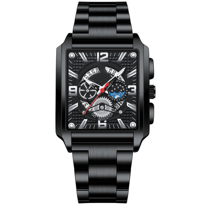 Binbond Men's Vintage Square Calendar Waterproof watch for men B6575