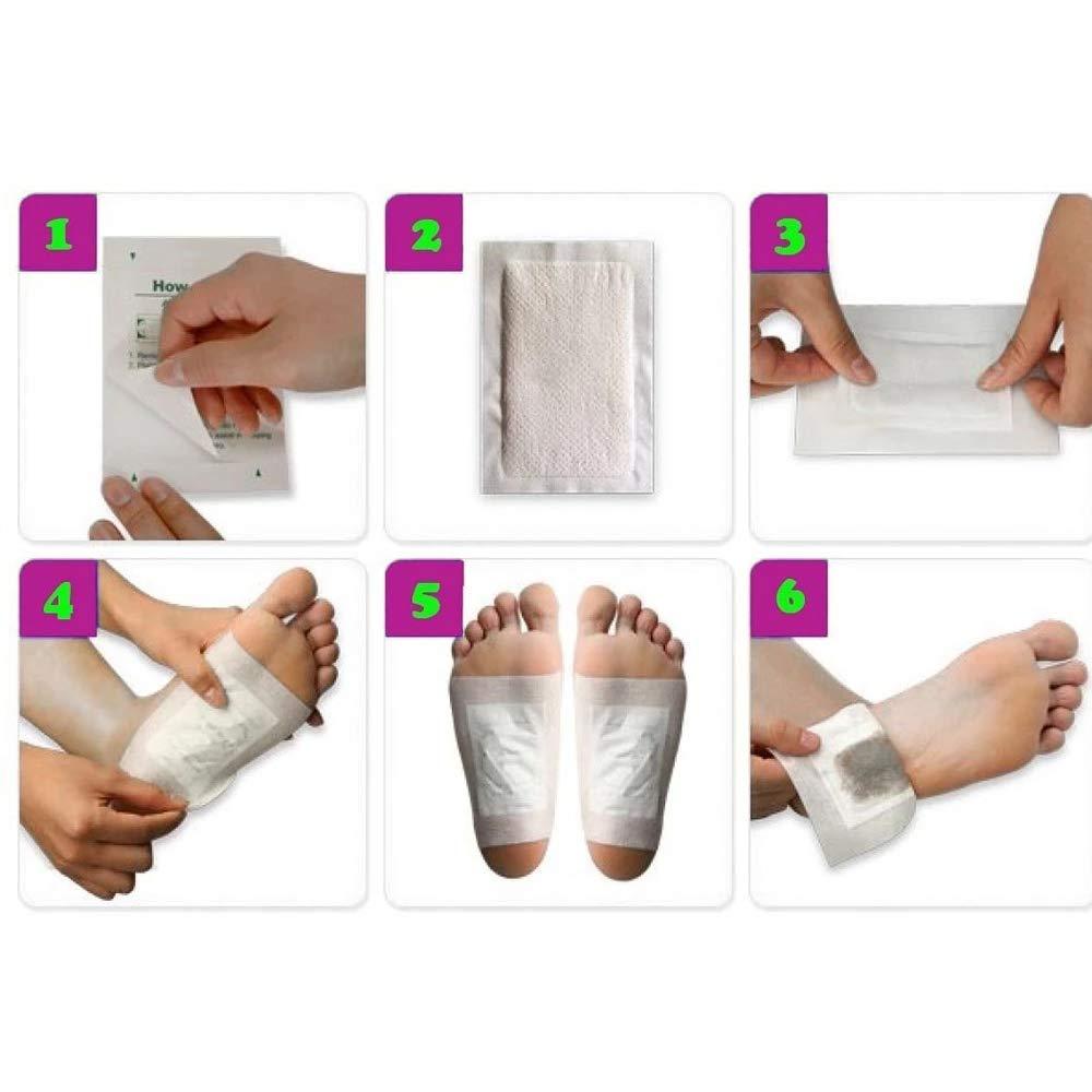 kinoki Cleansing Detox Foot Pads, Ginger & salt Foot Patch -10pcs (Free Size, White) 