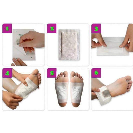 kinoki Cleansing Detox Foot Pads, Ginger & salt Foot Patch -10pcs (Free Size, White) 