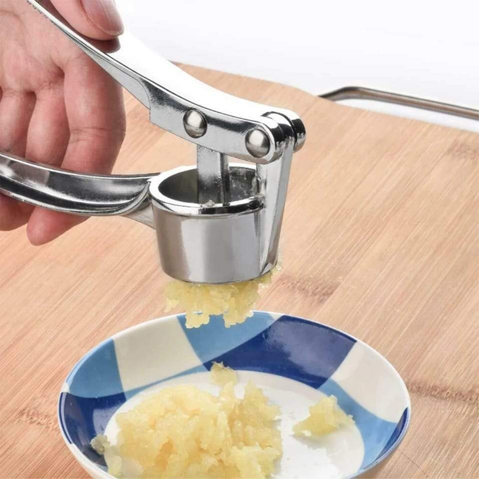 Stainless Steel Garlic Press Crusher,Crusher,Squeezer,Masher,and Lemon Juicer 
