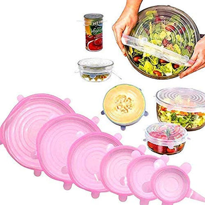 Silicone Lid Set, Silicon lids for containers, Silicon Stretchable lids, Silicone lids and Cover 