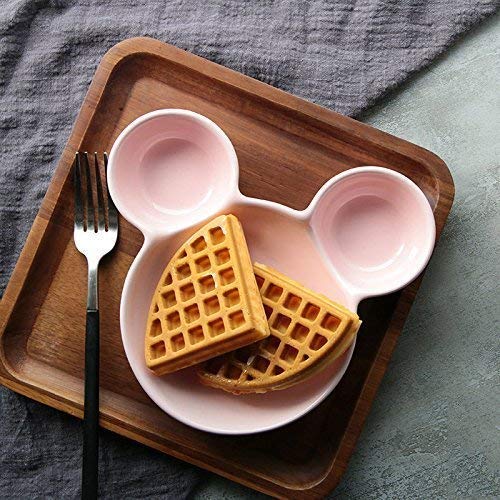 Mickey Shaped Kids/Snack Serving Sectioned Plate
