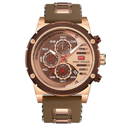 Mini Focus Men's Multifunctional Quartz Watch Sports Watch Mf0246G