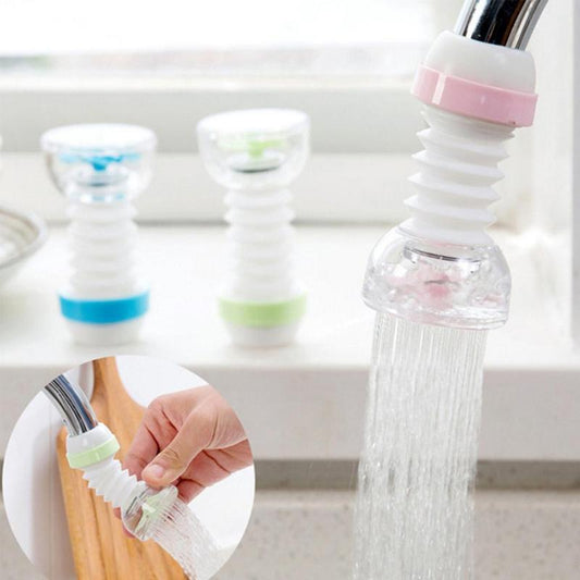 Faucet Anti-Splash Expandable Head Nozzle Bathroom Tap Adjustable Splash Sprinkler Head Sprinkler Water Saving Device Faucet Regulator (Multi Color)