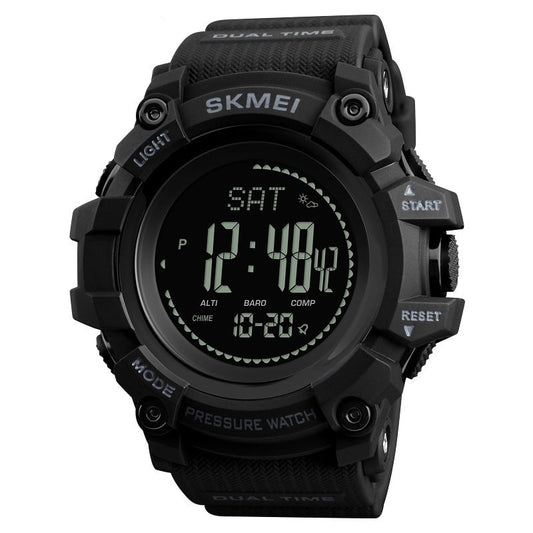 SKMEI 1358 Pedometer Barometer Thermometer Altimeter Compass Outdoor Climbing Watch For Men Original