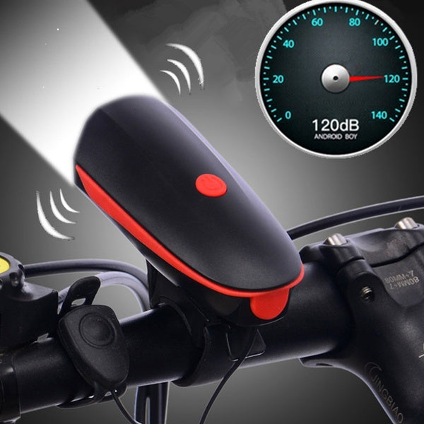Rechargeable Bicycle LED Bright Light with Horn Speaker