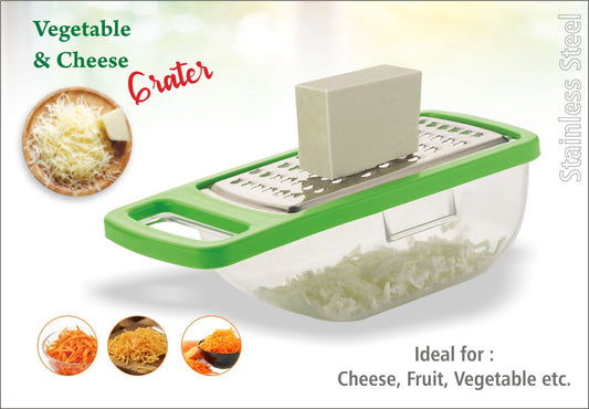 Cheese Grater/Slicer/Chopper With Stainless Steel Blades