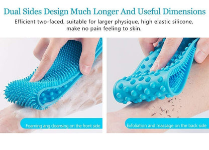 Silicone Body Back Scrubber Bath Brush Washer For Dead Skin Removal (With Box)