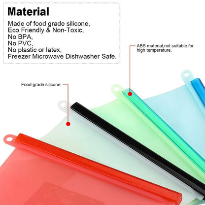Reusable Silicone Airtight Leakproof Food Storage Bag - 1 ltr