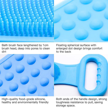 Silicone Body Back Scrubber Bath Brush Washer For Dead Skin Removal (With Box)