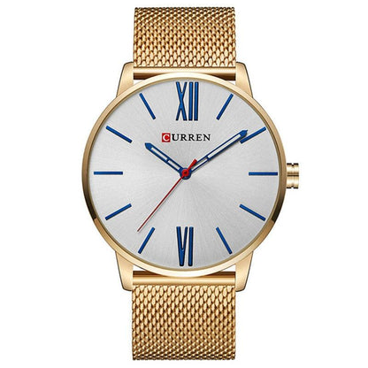 Curren 8238 Men's Fashion Stainless Steel Strap Wrist Quartz Watch