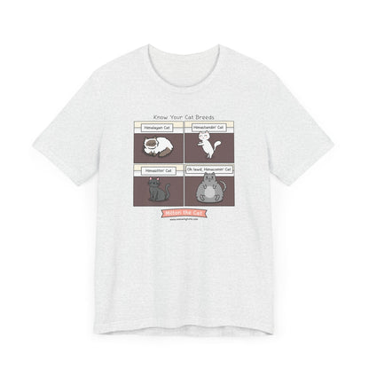 Know Your Cat Breeds Comic T-Shirt