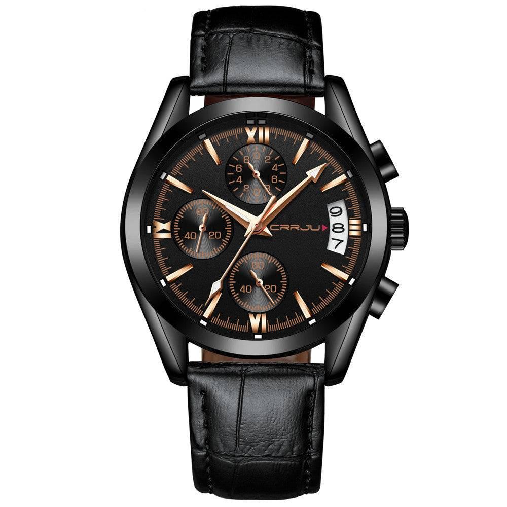 CRRJU Men's belt business casual Quartz watch 2217