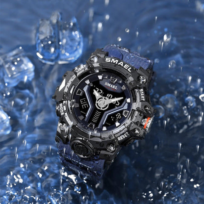 SMAEL 8075 Men's Analog Digital Waterproof Outdoor Multifunctional Watch For men