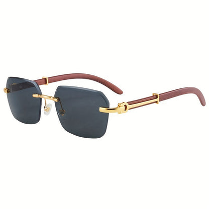 Chic Men's Frameless Square Glasses – Lightweight PC Lens