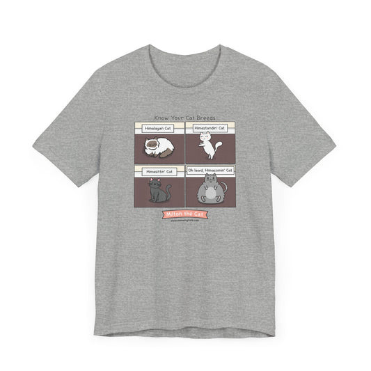 Know Your Cat Breeds Comic T-Shirt