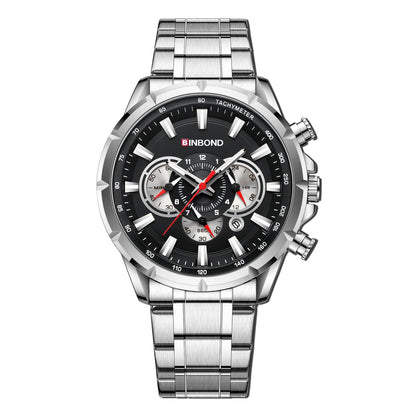 BINBOND Tactical Waterproof Watch Timing Multi-Pointer Quartz Watch