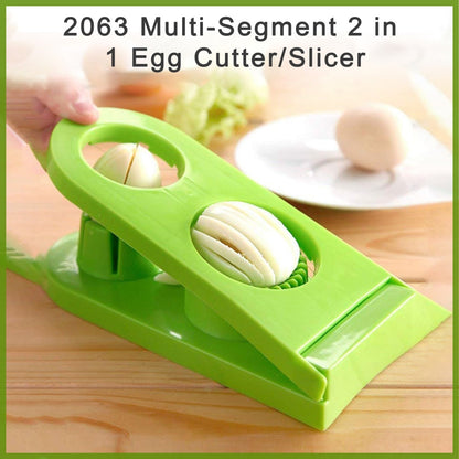 Multi-Segment 2 in 1 Egg Cutter/Slicer