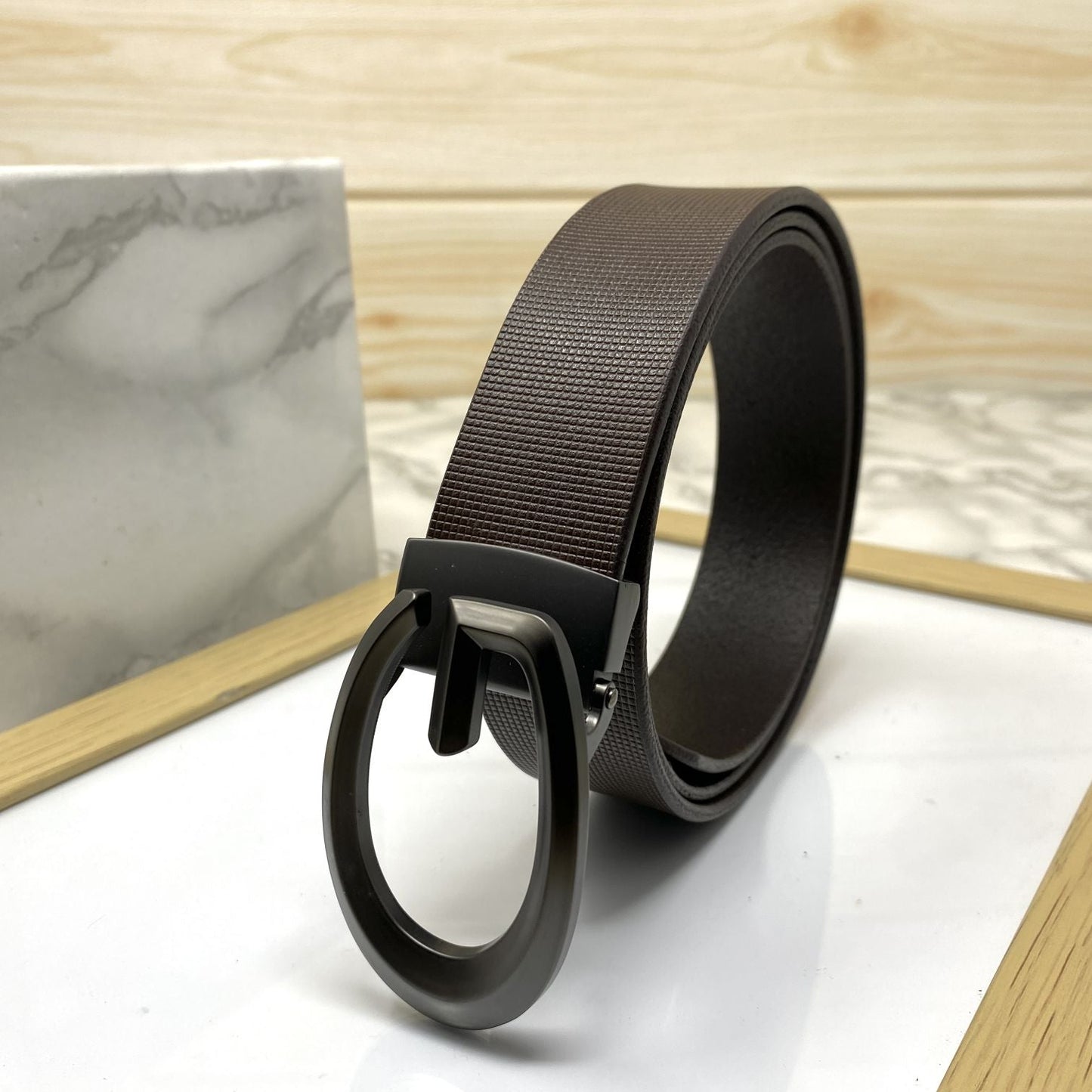 Classic G-Pattern Formal and Casual Leather Strap Belt -SunglassesCraft