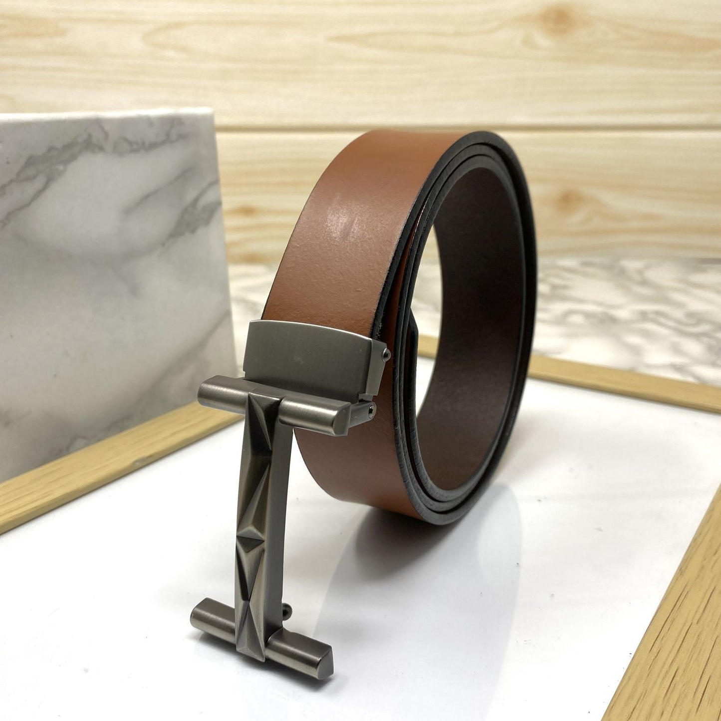 New Arrival H- Pattern Formal and Casual Leather Strap Belt-SunglassesCraft