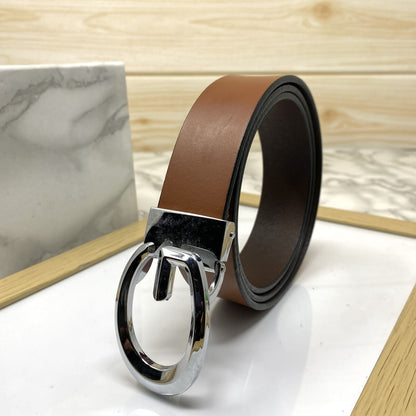 Classic G-Pattern Formal and Casual Leather Strap Belt -SunglassesCraft