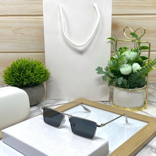 Vintage Metal Small Rectangle Sunglasses Unisex-SunglassesCraft