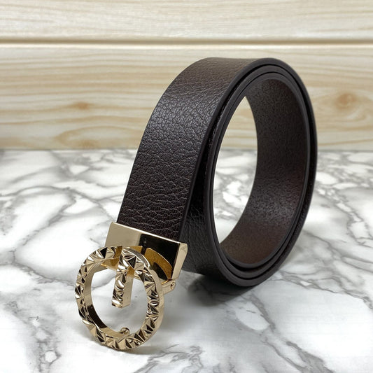 Premium Shiny G-letter Design Formal Leather Belt-SunglassesCraft