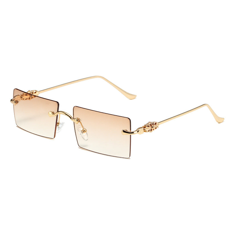 Women's Frameless Square Sunglasses – UV400 Japanese Style Resin Lenses