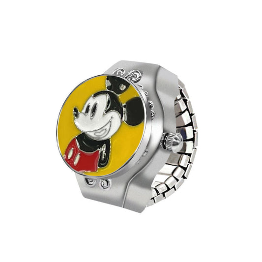 Kid's Flip Ring Watch – Mickey Mouse Quartz Finger Watch