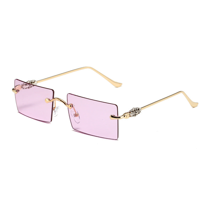 Women's Frameless Square Sunglasses – UV400 Japanese Style Resin Lenses
