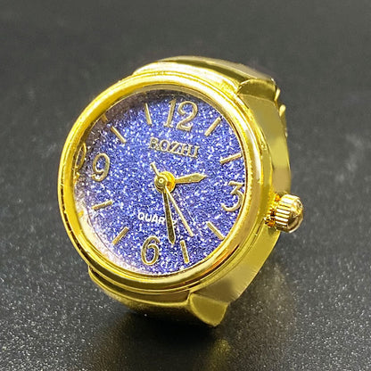 Unisex Starry Ring Watch – Casual Quartz Finger Watch