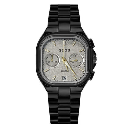 Stylish Square Quartz Watch with Calendar for Women