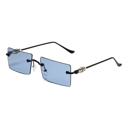 Women's Frameless Square Sunglasses – UV400 Japanese Style Resin Lenses