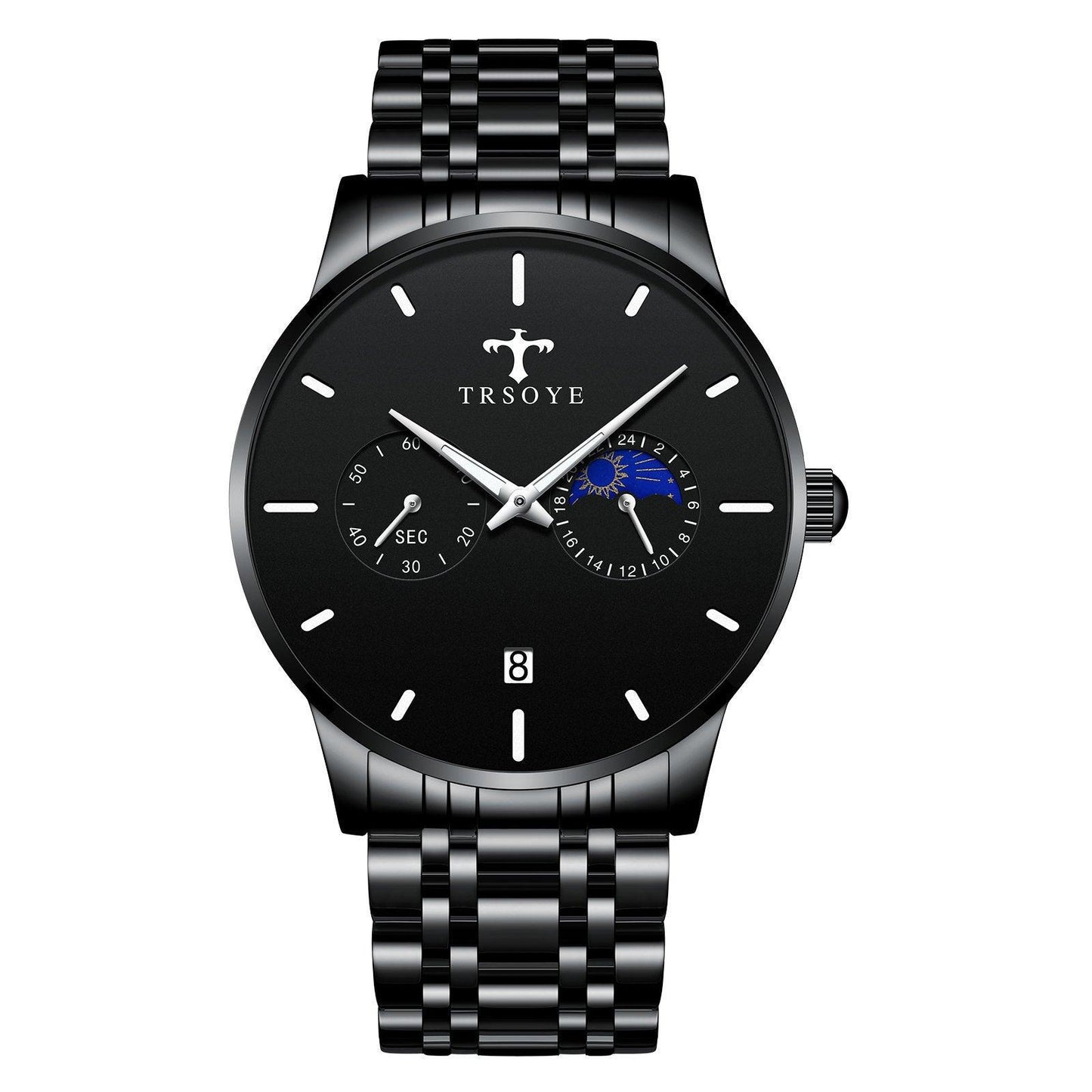 TRSOYE TRS658 Men's Casual Waterproof Steel Belt Quartz Watch