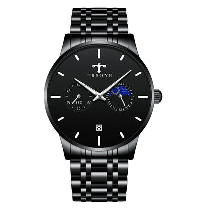 TRSOYE TRS658 Men's Casual Waterproof Steel Belt Quartz Watch