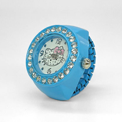 Women's Stylish Ring Watch – Quartz Finger Watch