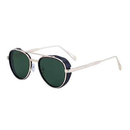 Men’s Retro Oval Sunglasses – Vintage Punk Style Shades