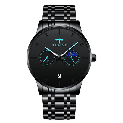 TRSOYE TRS658 Men's Casual Waterproof Steel Belt Quartz Watch