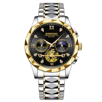 Binbond Steel Casual Multi-function Quartz Watch For Men B1236